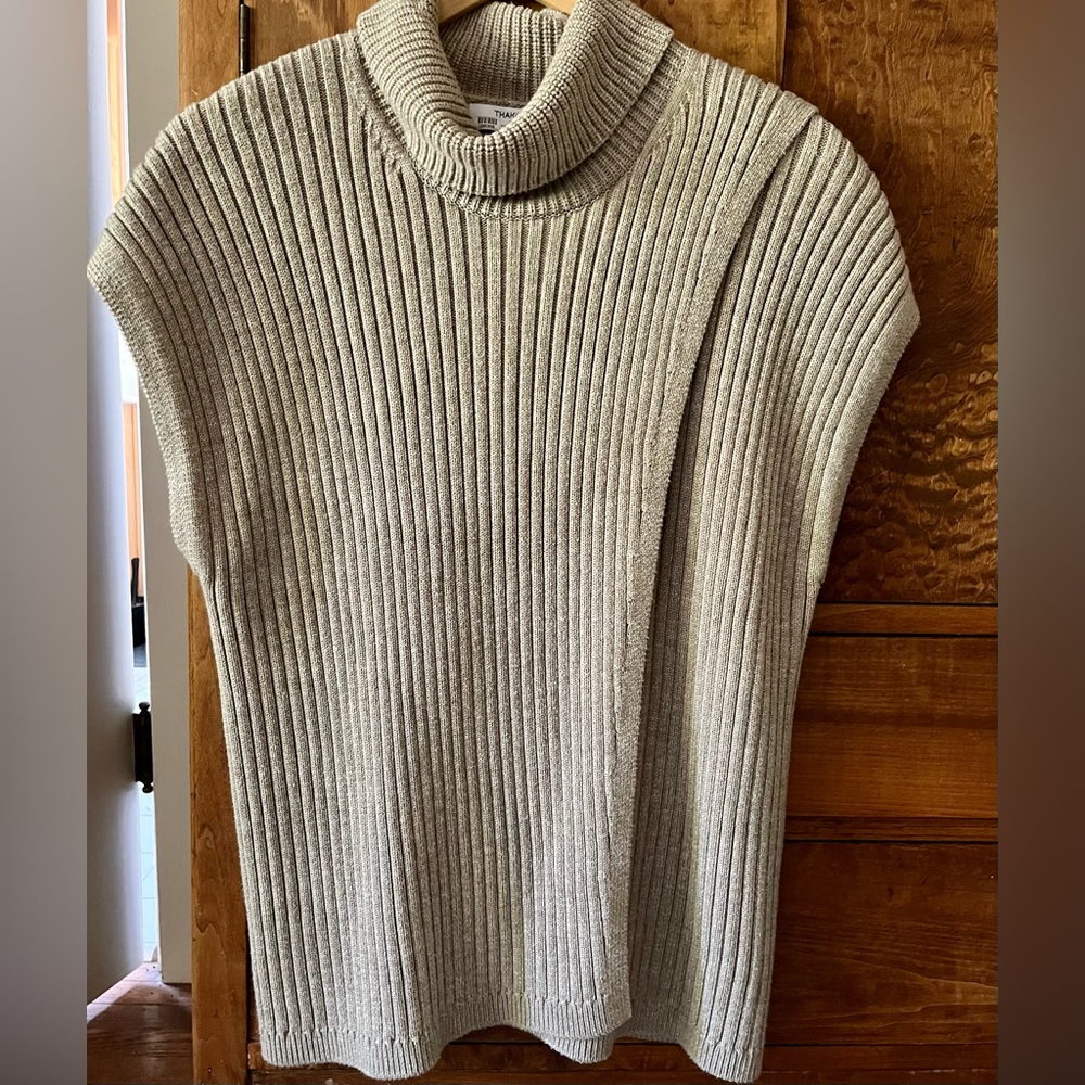 Thakoon Collective Draped Ribbed Sweater Large